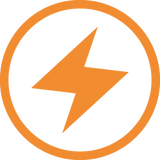 Lightning bolt icon representing quick energy boost from Sunii Energy Gum